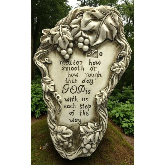 Inspirational Christian Wall Plaque God Is With Us Every Step Footprint Art - Picture 1 of 6